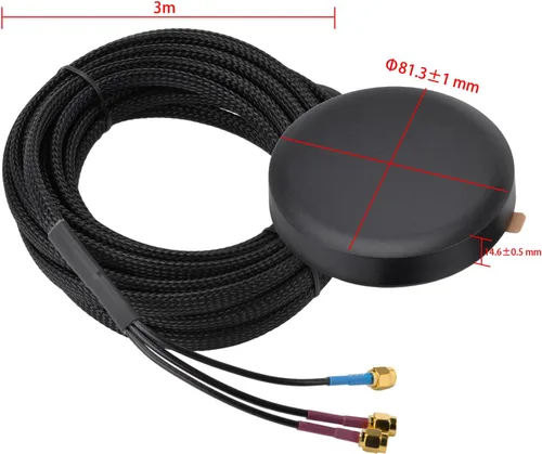Miniatura 2 de SUPERBAT Antena combinada GPS celular 4G LTE Soporte fijo Montaje en pared Antena MIMO macho SMA Compatible con 4G LTE Industrial Gateway Mobile