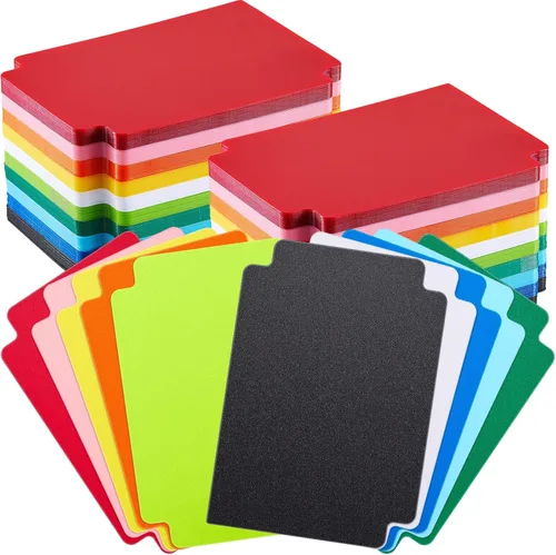 Miniatura 12 de 50 separadores de tarjetas intercambiables de plástico, separador esmerilado con pestañas, vertical estándar compatible con Games Sports TCG, 2.7 x