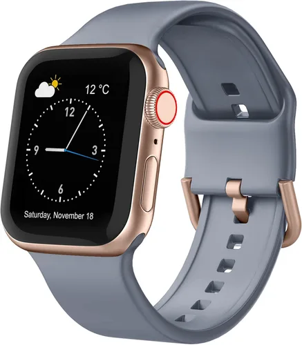 Miniatura 12 de Correa deportiva para Apple Watch, 49, 46, 45, 44, 42, 41, 40 y 38 mm, correa de silicona suave, cierre clásico, reemplazo para iWatch Series 11