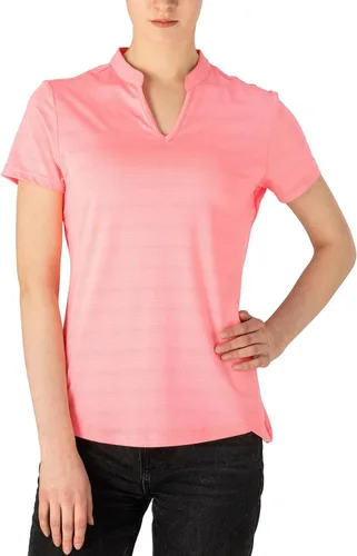 Miniatura 27 de Gopune Polo de golf con cuello en V para mujer, sin cuello, manga corta, ligera, de secado rápido, camisetas de tenis para correr