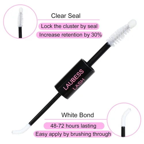 Miniatura 2 de LAUBESS LASH Kit de extensión de pestañas DIY con pegamento y sellado de 10ml Kit de pegamento para pestañas postizas Kit de pegamento para pestañas