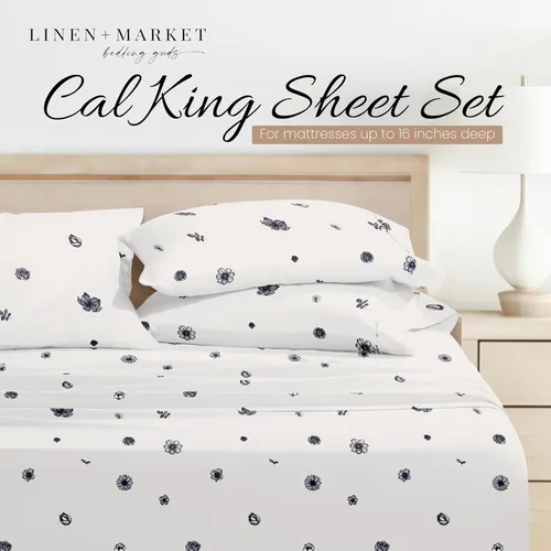 Miniatura 3 de Linen Market Juego de sábanas de 4 piezas California King (azul marino) – Duerme mejor que nunca con estas sábanas refrescantes ultrasuaves para tu
