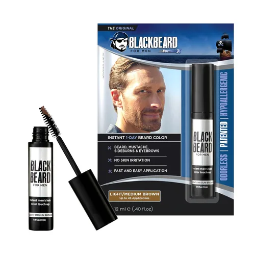 Miniatura 16 de Blackbeard for Men Color instantáneo para barba, bigote, cejas y patillas para todo el día, alternativa temporal e hipoalergénica al tinte para Negro