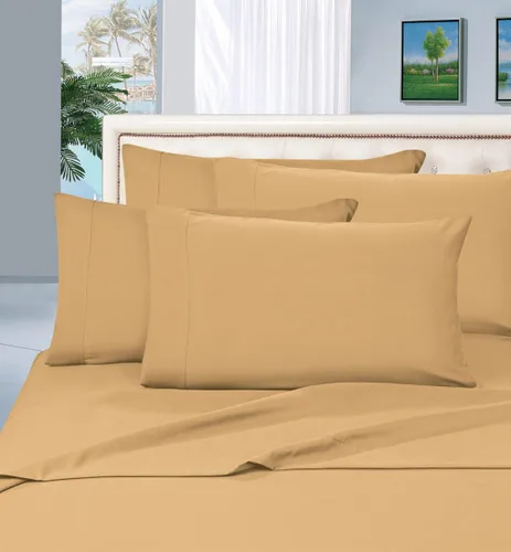 Miniatura 6 de Elegant Comfort Juego de sábanas de lujo de 6 piezas de calidad egipcia de 1500 hilos, resistente a las arrugas y a la decoloración, tamaño Blanco
