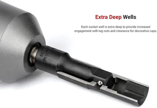 Miniatura 4 de TEKTON Juego de dados de impacto de pared delgada de 1/2 pulgada con estuche (6 piezas) SIF92400