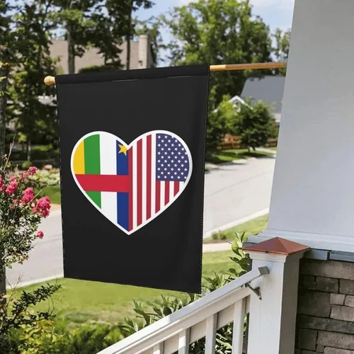 Miniatura 8 de I Love America And The Central African Republic Garden Flag 12.5"x18" Inch Double Sided Garden Flags Home Lawn Outdoor Decor Flags Party Banner