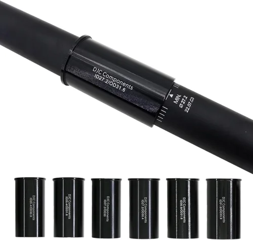 DJC - Adaptador de aluminio para tija de sillín de bicicleta, 2.362 in y 3.937 in, se adapta a 25.4 26.8 27.2 28.6 30 30.4 30.9 31.6 33.9 1.374 in
