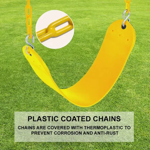 Miniatura 7 de Columpios para cinturón de patio trasero Accesorios para casa de árbol Columpio de árbol Cadenas antioxidantes Recubiertas de plástico
