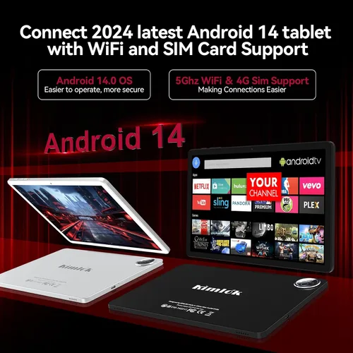 Miniatura 6 de 2026 Última tableta de 11 pulgadas, tabletas Android 14 con 16 GB de RAM 128 GB ROM 1TB Expand, tableta 4G dual con teclado para T-Mobile, batería