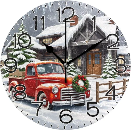 Miniatura 16 de Reloj de pared de pavo real con hermosas plumas, funciona con pilas, silencioso, de cuarzo, analógico, rústico, rústico, reloj redondo, decoración
