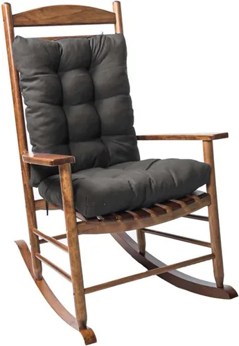 Miniatura 13 de Cojines para silla mecedora para interiores y exteriores, paquete de 1, cojines para sillas de patio, cojines de asiento de respaldo alto para Negro
