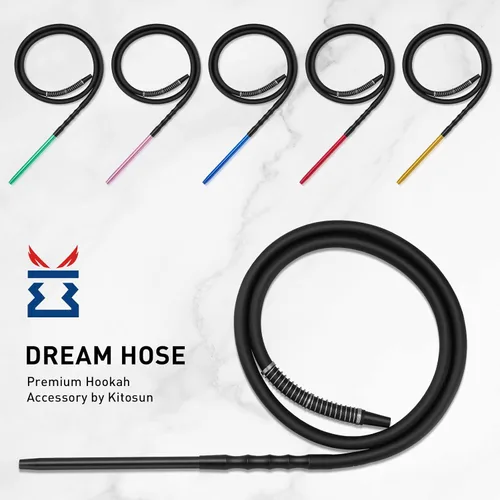 Miniatura 6 de Kitosun D-Hose Juego de manguera para cachimba – Accesorios para shisha premium de 1.1 pies de largo mango de boquilla de aluminio desmontable