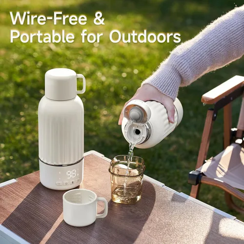 Miniatura 7 de Snow Bear - Calentador de biberones portátil para viajes, calentamiento rápido en 2.5 minutos para leche materna y fórmula, batería de 10200mAh