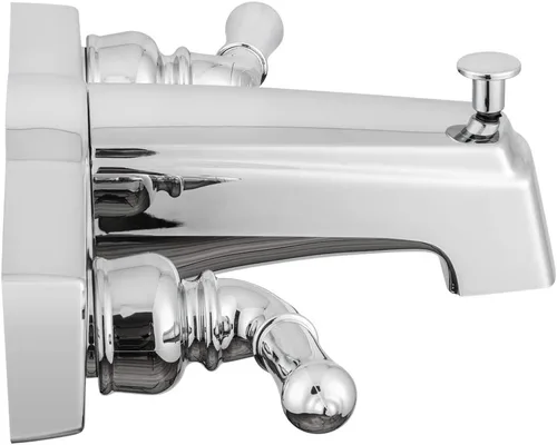Miniatura 6 de Dura Faucet Desviador clásico económico de dos manijas para bañera y ducha para ducha de mano (cromado pulido)