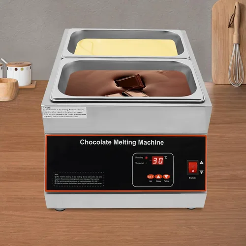 Miniatura 2 de Máquina de fusión de chocolate, máquina de templado comercial de chocolate, calentador y fundidor de chocolate ajustable de acero inoxidable