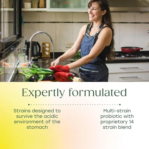 Miniatura 4 de MegaFood MegaFlora Probiótico - Probióticos para la salud digestiva de las mujeres - Suplemento de apoyo inmunológico - 20 mil millones de UFC - 14