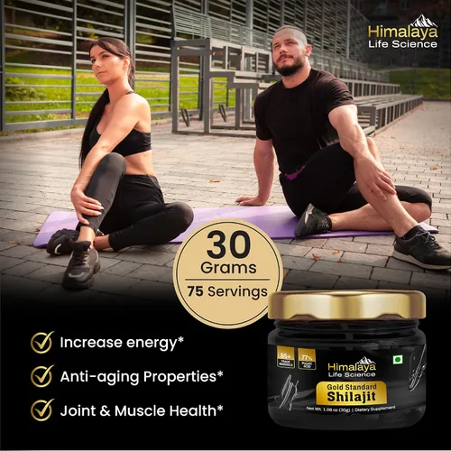 Miniatura 2 de Resina Shilajit pura Shilajit más potente de la India, grado oro para hombres y mujeres, 75 porciones para aumentar la energía, más de 85