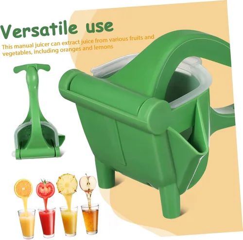 Miniatura 8 de Juego de exprimidor manual de mano de 2 piezas, exprimidor de cítricos verdes para limones, naranjas y naranjas, exprimidor de frutas resistente