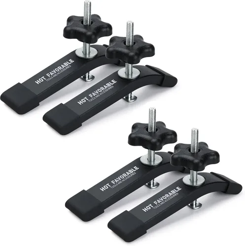 Miniatura 14 de Abrazaderas de sujeción en T de aluminio, 6-3/8 pulgadas de largo x 1-1/4 pulgadas de ancho, carpintería y abrazaderas, chorro de arena fina