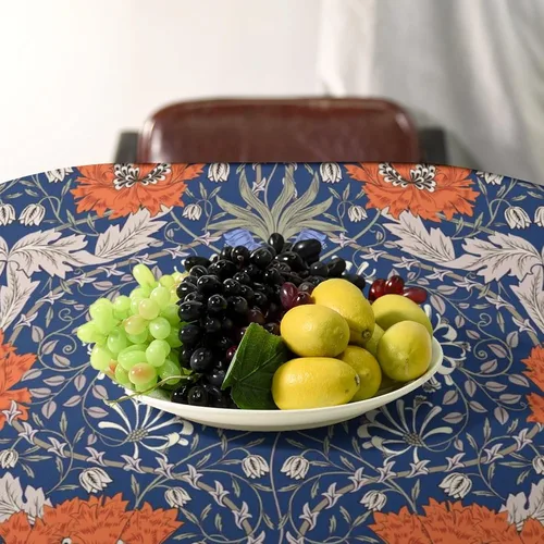 Miniatura 297 de Mantel Floral Retro de Pájaros, Diseño Original Bohemio William Morris Estampado Cubierta de Mesa para Hogar Picnic Fiesta Comedor Cocina William