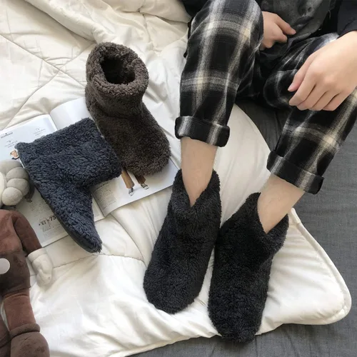 Miniatura 8 de mianshe Pantuflas tipo botín mullido para mujer y hombre con espuma viscoelástica