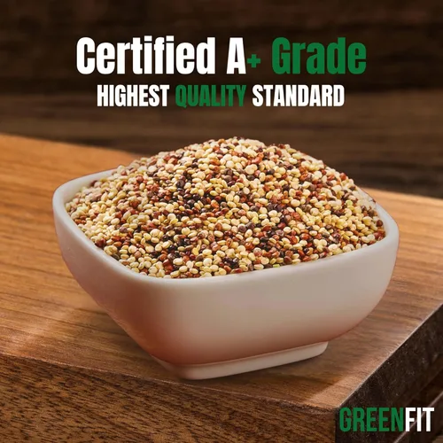 Miniatura 3 de Quínoa Royal Orgánica Tri-Color de Greenfit Sin GMO, Sin Gluten, Vegana y Orgánica Proteína Completa, Alta Fibra, Quinoa Tri-Color Baja