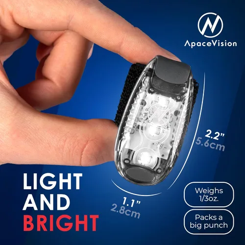 Miniatura 4 de LED Safety Light (2 Pack) - Clip On Strobe/Running Lights for Runners, Dog, Bike, Walking, Boat, Kayak, Stroller and More - High Visibility Blanco
