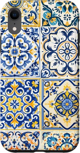 Miniatura 24 de iPhone 13 Patrón de azulejos mediterráneos sicilianos con estuche estético Maiólica