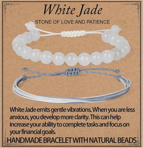 Miniatura 89 de LPBeads Pulsera de piedra natural hecha a mano de tamaño ajustable