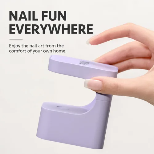 Miniatura 5 de GAOY Mini Luz UV para Uñas de Gel, Pequeña Luz de Curación con 2 Temporizadores, Lámpara de Uñas LED en Forma de U para Curación Rápida, Púrpura