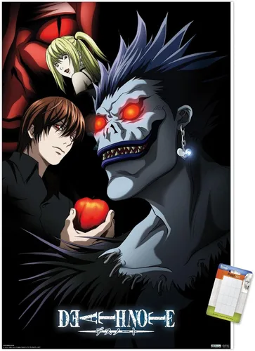 Miniatura 11 de Trends International Death Note - Póster de pared de grupo, 14.725 x 22.375 pulgadas, versión enmarcada de madera de granero