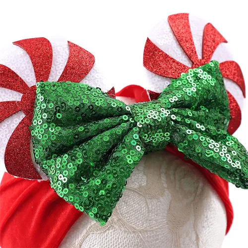Miniatura 8 de Diadema para bebé niña con orejas de ratón y lazo de lunares 3D, diadema ancha para recién nacido, bebé y niña, accesorios para la cabeza