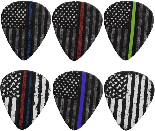 Miniatura 32 de KEIAHUAN Cool Skull - Púas de guitarra – Plectros triángulos clásicos para bajos, guitarras acústicas y eléctricas – Púas pesadas para guitarristas