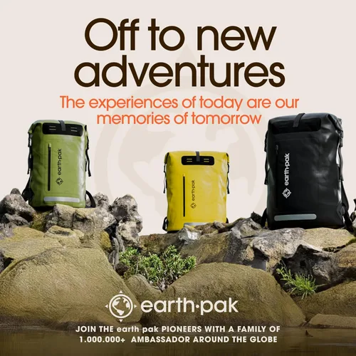 Miniatura 8 de Earth Pak Mochila impermeable - Mochila de senderismo resistente - Bolsa con cierre enrollable - Bolsa seca acolchada con carcasa impermeable