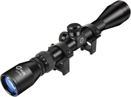 CVLIFE 3-9x40 Optics R4 Reticle Crosshair Alcance con monturas de alcance Negro