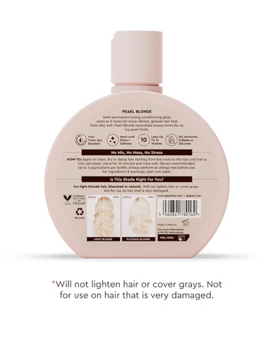 Miniatura 7 de Glaze Supergloss - Brillo acondicionador de color, hidratante semipermanente para el brillo y brillo del cabello, máscara de depósito