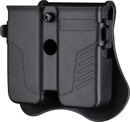 Miniatura 9 de Bolsa doble para cargador de 0.354 in calibre .40 .45 y cargador de pila doble y individual - Soporte universal para mag Funda de paleta