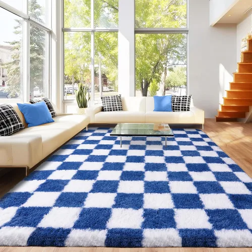 Miniatura 109 de Awaytail Alfombra Esponjosa Lavable 2x3 Pies, Pura Negra Alfombra para Silla de Escritorio Antideslizante, Alfombra Supersuave para Niños