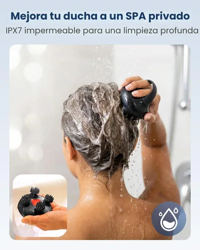 Miniatura 5 de COMFIER Masajeador de Cabeza Inalámbrico Masajeador de Cuero Cabelludo para Crecimiento Capilar con 3 Modos de Amasado, Masaje Capilar Impermeable