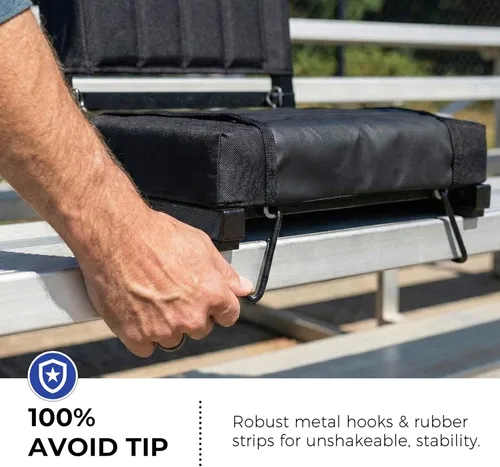 Miniatura 5 de SPORT BEATS Stadium Seats with Back Support Bleacher Chairs with Back and Cushion Thick Padded Bleacher Seats Includes Shoulder Strap