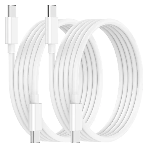 Miniatura 10 de Cable USB C a USB C para iPhone15/Pro/Max/Mini, paquete de 2 cables Usbc a Usbc de 60 W de 3 pies, tipo cable de carga