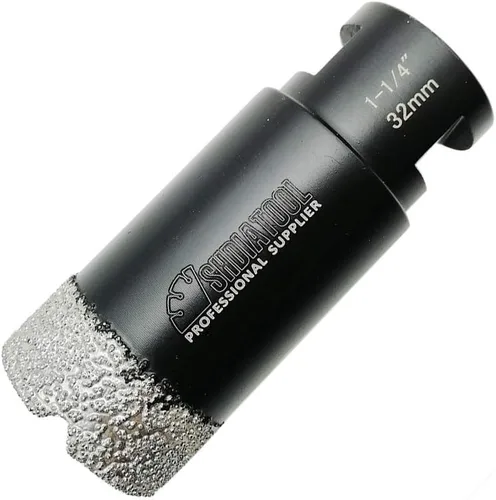Miniatura 18 de SHDIATOOL Brocas de núcleo de diamante, 2 unidades de 1/4 de pulgada para porcelana, cerámica, ladrillo, ladrillo al vacío, sierra de agujero