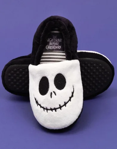 Miniatura 2 de Disney The Nightmare Before Christmas Pantuflas para niños Jack Skellington, Negro
