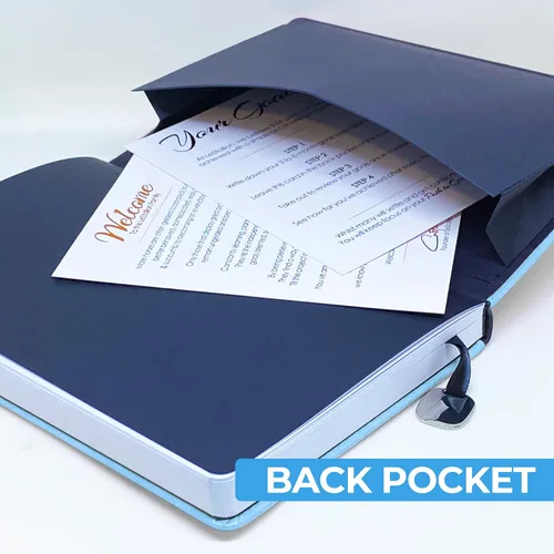 Miniatura 6 de LeStallion Cuaderno de tapa dura azul claro – Diario rayado A5 para escribir – 100GSM Tapa dura azul claro diario para mujeres / hombres