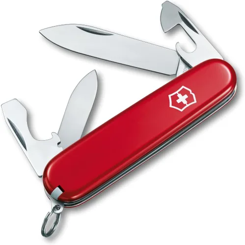 Victorinox Recruit - Cuchillo suizo del ejército, 10 funciones, navaja de bolsillo de fabricación suiza con abrelatas, destornillador y hoja