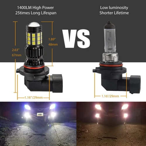 Miniatura 5 de AUTOGINE Bombillas LED antiniebla H10 9145 9140 9045 9155 extremadamente brillantes para luces antiniebla DRL o antiniebla, aprobadas por DOT, 6000K
