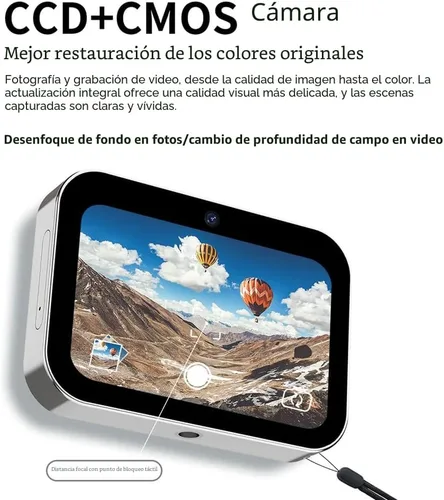 Miniatura 5 de Cámara Digital 4K CCD de 64MP con Video Flash Digital, Cámara con Pantalla Táctil, Zoom Digital 16X, Visión Nocturna IR, Blanca