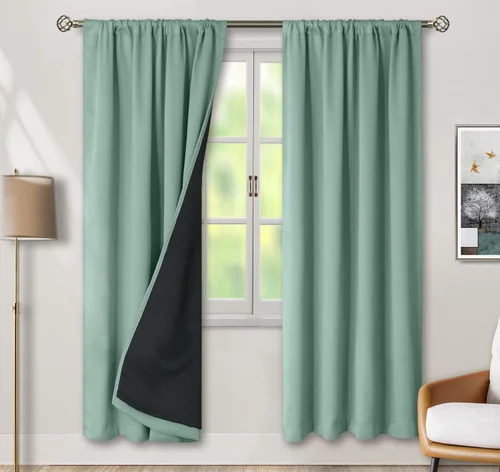 Miniatura 30 de BGment - Cortinas opacas para sala de estar de 63 pulgadas de largo, juego de 2 paneles, cortinas para oscurecer toda la habitación, cortinas