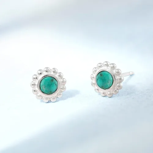 Miniatura 3 de Boma Jewelry Sterling Silver Balinese Circle Stud Earring