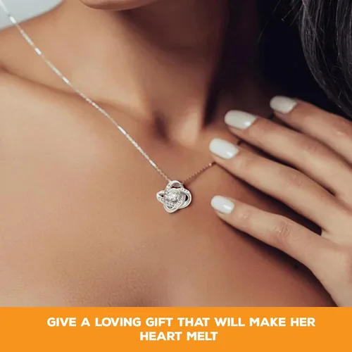 Miniatura 8 de Collar con nudo de amor para mi hija en el día de su boda regalo de novia de mamá regalo de madre de la novia a hija regalo de recuerdo del día